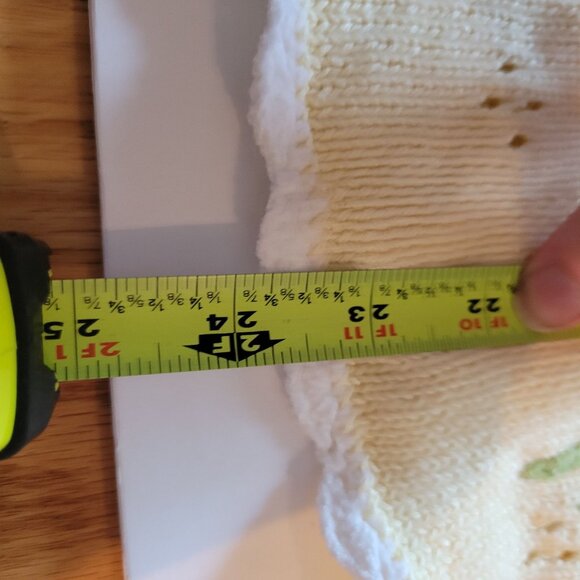 Mandala Bay Yellow Floral Embroidered Button-Up Knit Vest L/G Daffodils Womens - Picture 9 of 10